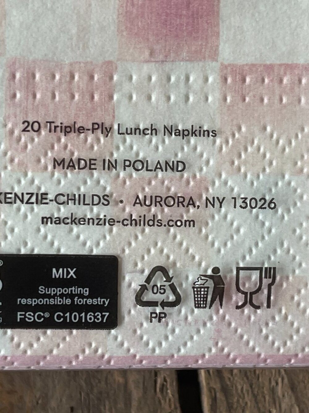 MacKenzie-Childs Rosy Check BUNDLE! Bistro Spreaders Set + Cocktail Napkins - Picture 15 of 16